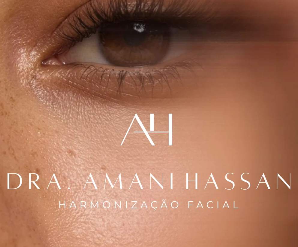 Detalhe de pele com a identidade visual da Dra. Amani Hassan
